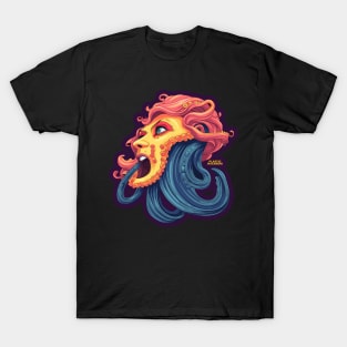 Plastic Macaroni Boho Trippy Hippy Kraken T-Shirt